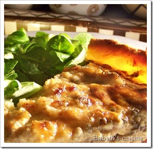 tarte oignons champignons roquefort2