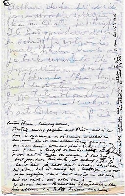 Lettre de Piet Mondrian et Charley Toorop à Arthur Lehning, mars 1931