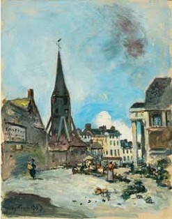 Johan Barthold Jongkind, Honfeur, Le clocher de l’église Sainte-Catherine