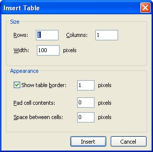 Standard Windows Live Writer table maker Windows Live Writer table maker