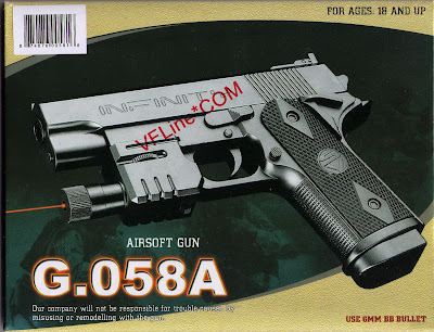 Airsoft Pistols Handguns w Laser Air Soft Gun Toy Gun