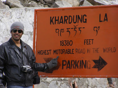Sushil, posing in front of the Parking sign @ K-Top