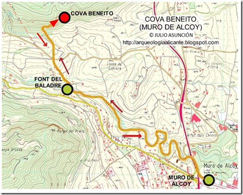 Mapa cova Beneito