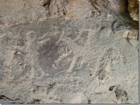 Cueva del barranco del águila - panel derecho - ruta de la Cova Negra - Xátiva