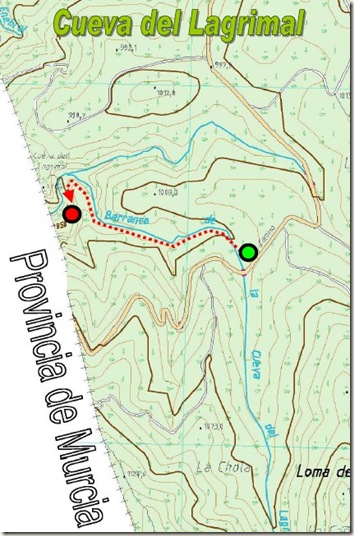 Mapa cueva del Lagrimal