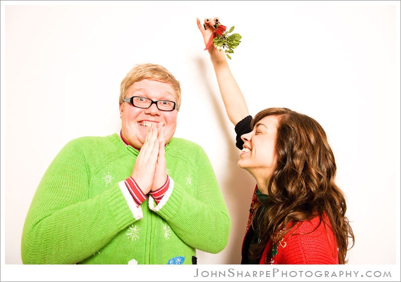 Mistletoe Ugly Sweater Christmas Party Photo Booth