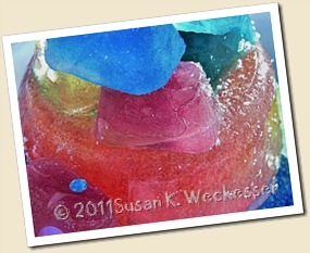colored ice cubes