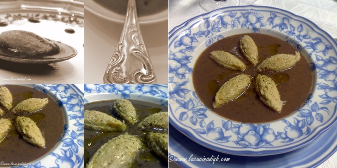 Visualizza vellutata di fagioli con foie gras e quenelle di baccalà