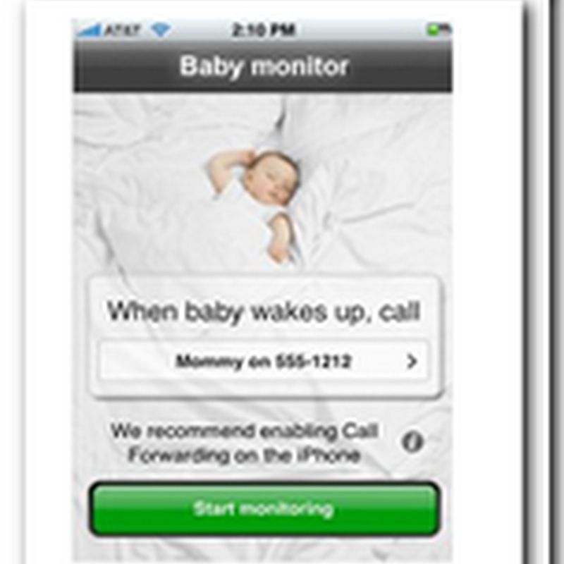 Baby monitor iPhone software calls you when baby cries – Cell phone users are getting started much earlier