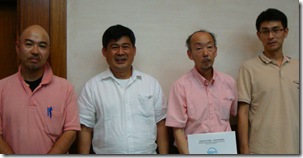 L-R: Dr. Morioka, AQD Chief Dr. JD Toledo, Dr. Hanamura and Dr. Satoshi Watanabe