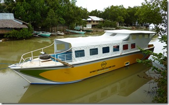 AQD's new service boat stationed at the Igang Marine Station