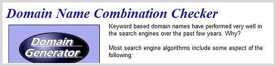 Domain Name Combination Checker