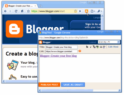 BlogThis! Chrome extension