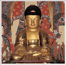 Cheongdo Seated stone buddha statue in Naewonam(Hermitage) 