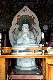 Daegu Seated Stone Vairocana Buddha Statue at Biroam Hermitage in Donghwasa Temple