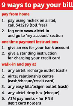 airtel bill payment
