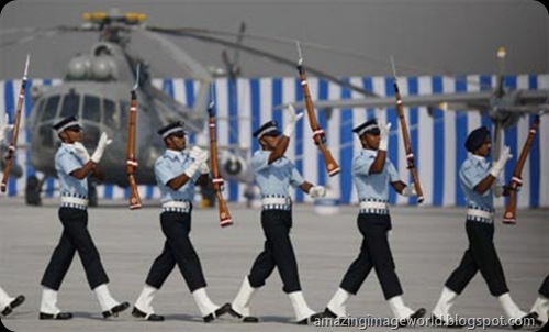 Air warrior drill team performs at the IAF Day Parade001