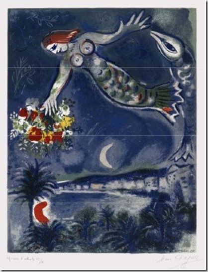 Marc Chagall, Sirène et poisson, 1956-1960 © by SIAE 2009