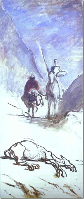 Don Quixote, Sancho Pansa and the Dead Mule