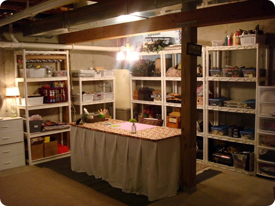 basement craft room