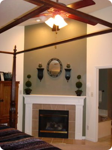 tall corner fireplace