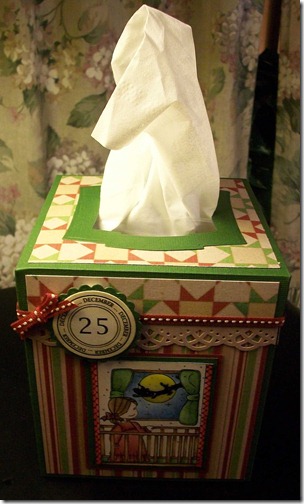 Santa in the Window Tissue Box Cover1