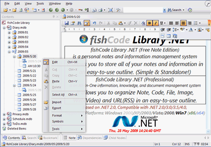 Library .NET Free WYSIWYG Note Manager