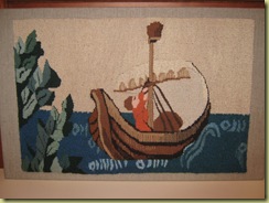 Tapestry 5.2009Detail The Otter and the Swan 003
