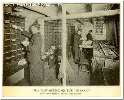 Estação do correio a bordo do Oceanic