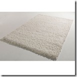tapis shaggy blanc