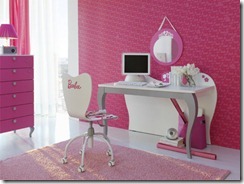 chambre de fille rose & blanc