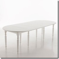 table ronde en blanc