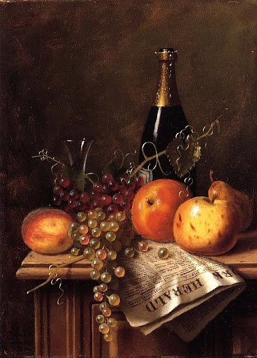 Champagne bottle still life