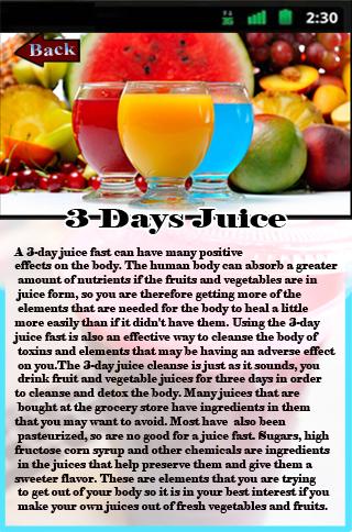3 Days Juice Detoxification