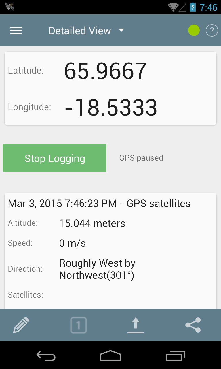 GPS Logger for Android Screen 3