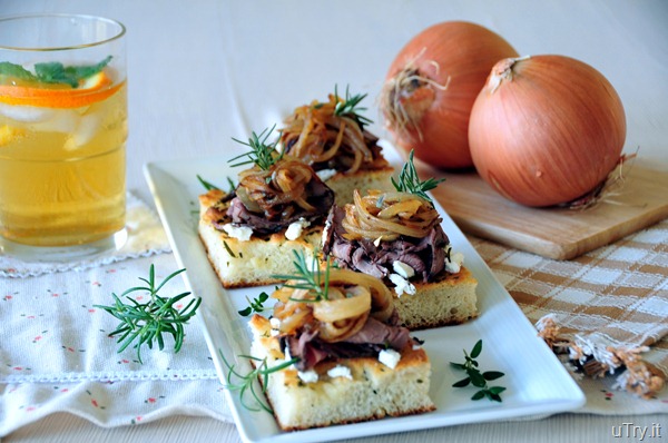 288editedCaramelized Onion-Roast Beef and Goat Cheese Focaccia