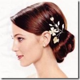 Wedding Hair with floral clip
