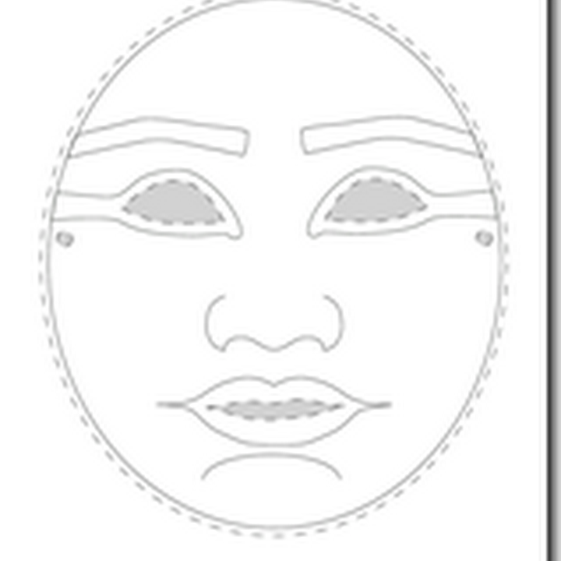 máscara de Tutankamón para imprimir