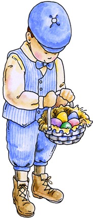 clipart imagem decoupage Easter Boy