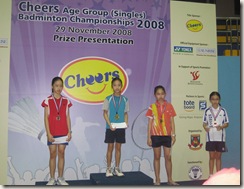 The winners' podium