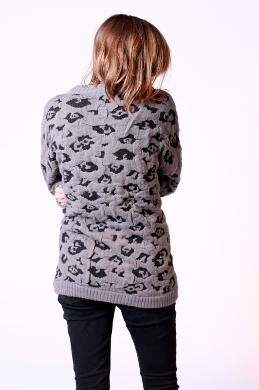 leopard chunky cardigan