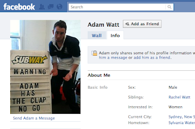 Adam Watt has the clap