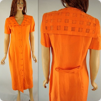 Karen Stevens Orange dress1