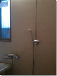 自然素材の家　浴室シャワー