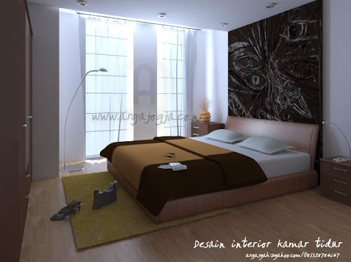  Desain Interior Kamar Tidur Utama Coklat Elegan 