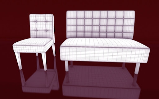 Download Gratis 3D Model Chair and Sofa
