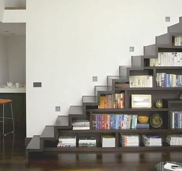 Bookshelves in Stairs