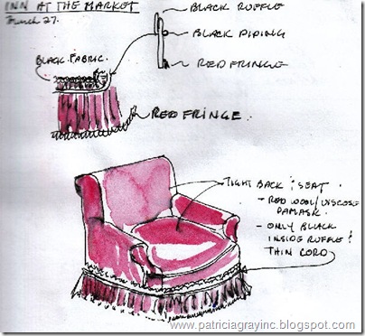 Interior Design Sketches London Chair Details