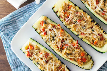 Vegetarian Stuffed Zucchini