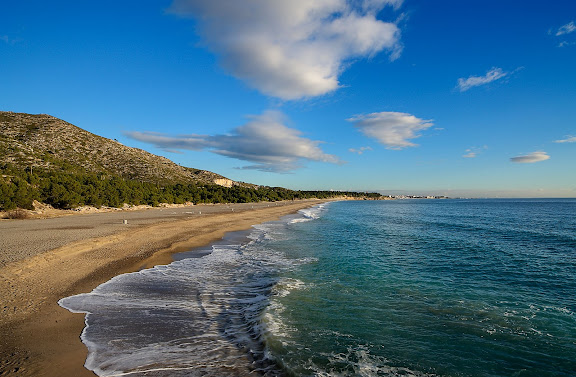 Platja del Torn (platja nudista).Espai d'Interés Natural la Rojala platja del Torn.Hospitalet de l'Infant i Vandellòs, Baix Camp, Tarragona